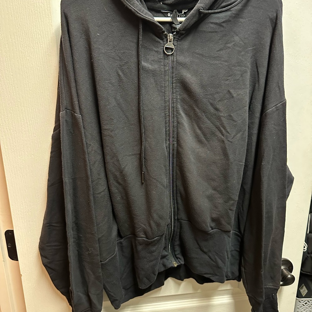 Athleta women's Dark Gray Zip-Up Hoodie size L/ NWOT B80